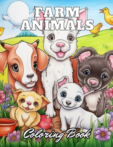 Farm Animals Coloring Book for Kids 100+ High-Quality Coloring Pages for All Ages