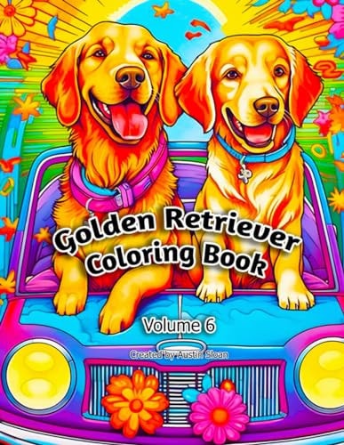Golden Retriever Coloring Book Volume 6