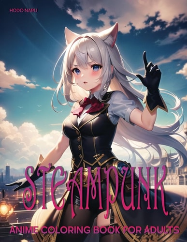 Steampunk Anime Coloring Book for Adults