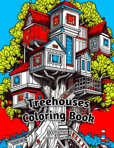Treehouses Coloring Book Volume 3