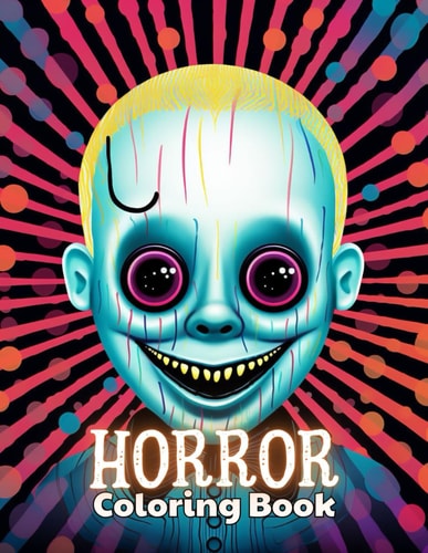 Horror Coloring Book for Adult Stress Relief And Relaxation Coloring Pages