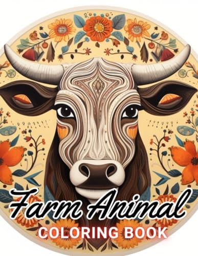 Farm Animal Mandala Coloring Book 100+ Amazing Coloring Pages for All Ages