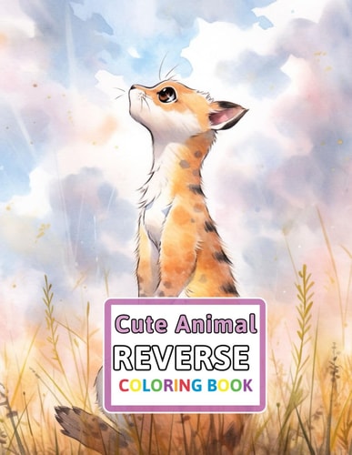 Cute Animal Reverse Coloring Book You Draw the Lines: Anxiety & Stress Relief