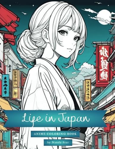 Life in Japan Anime Coloring Book