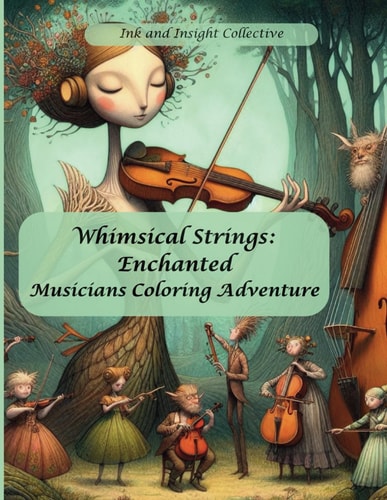 Whimsical Strings Enchanted Musicians Coloring Adventure: A Magical Journey of Music and Imagination - Illustrations to Inspire and Relax
