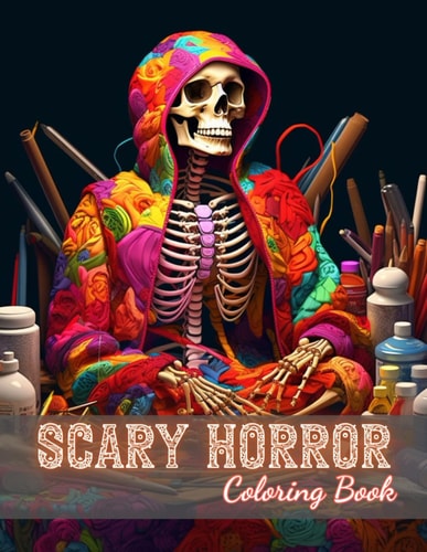 Scary Horror Coloring Book for Adult Beautiful and High-Quality Design To Relax and Enjoy