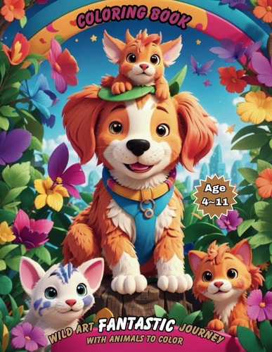 Coloring Book Wild Art: Fantastic Journey with Animals to Color