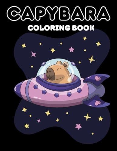 Capybara Coloring Book Cute and Easy Kawaii Coloring Pages Capy for Kids and Busy Adults