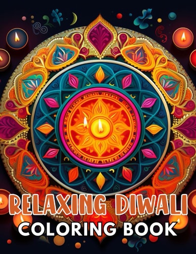 Relaxing Diwali Coloring Book for Adult High Quality +100 Beautiful Designs for All Fans