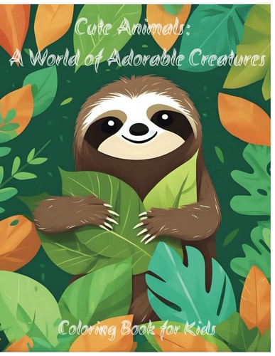 Cute Animals A World of Adorable Creatures in Cute Style With Dog, Cat, Sloth, Owl, Llama, Bear, Koala And Many More for Boys Girls Ages 4-8