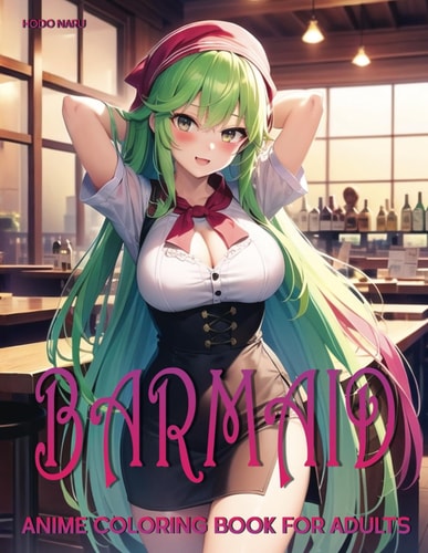 Barmaid Anime Coloring Book for Adults