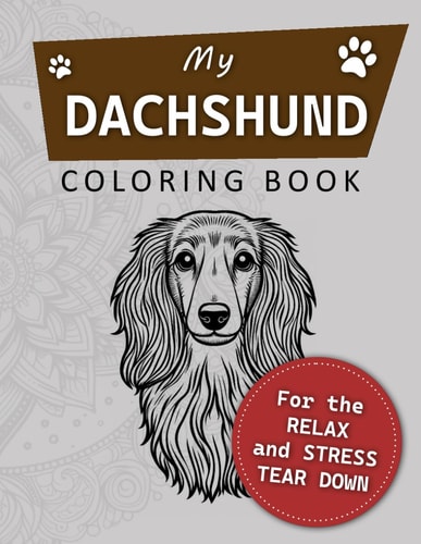 Dachshund Coloring Book for Adults and Children