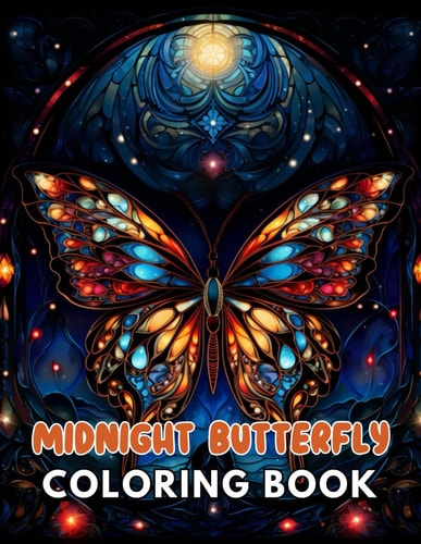 Midnight Butterfly Coloring Book 100+ Unique and Beautiful Designs for All Fans