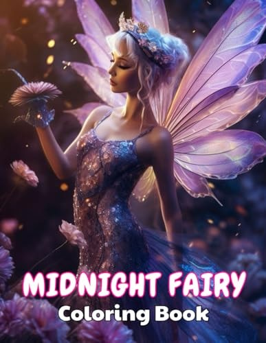 Midnight Fairy Coloring Book High Quality +100 Beautiful Desings for All Ages, A Lot of Fun