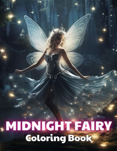 Midnight Fairy Coloring Book Stress Relief And Relaxation Coloring Pages