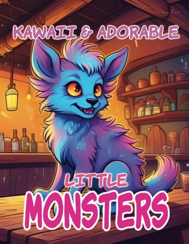 Kawaii & Adorable Little Monsters Coloring Book for Kids Teens and Adults