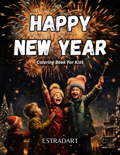 Happy New Year Coloring Book for Kids Festive Friends and Fireworks: A Coloring Celebration for Young Artists! Dive Into the Fun with Over 52 Incredibly Creative and Delightful Images, Ensuring an Entire Year of Coloring Joy for Your Little Ones!