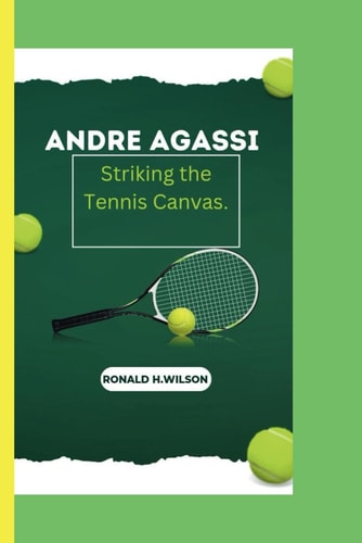 Andre Agassi Striking the Tennis Canvas.