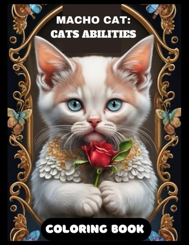 Cat Coloring Book for Adults SMART KITTENS SERIES: MACHO CAT; Cat's Abilities. Explore Intelligence, Agility, and Purr-sonality in Over 40 Intricate Designs. Perfect for Stress Relief, Cat Lovers, and Family Friendly Fun.