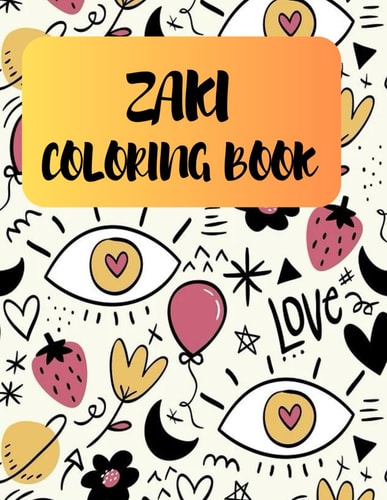 ZAKI Coloring Book Size:8.5*11.cover: White.paper:24