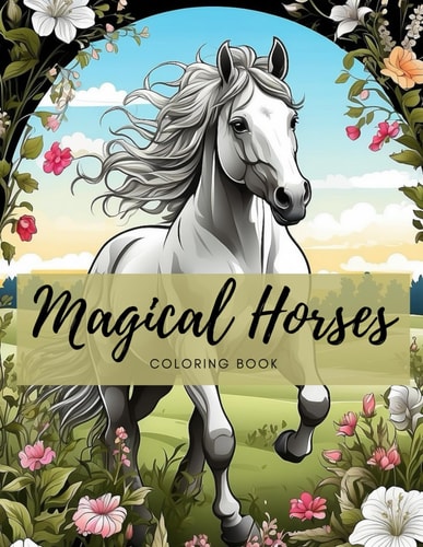 Magical Horses Coloring Book