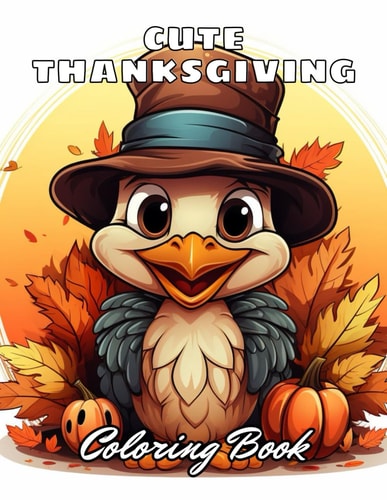 Cute Thanksgiving Coloring Book For Kids 100+ Unique and Beautiful Designs