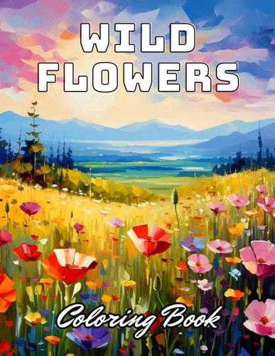 Wild Flowers Coloring Book For Adult 100+ Unique and Beautiful Designs