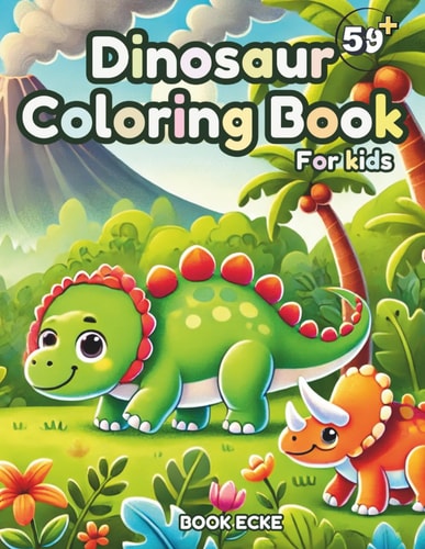 Dinosaur Coloring Book For Ages 5 Years and Above