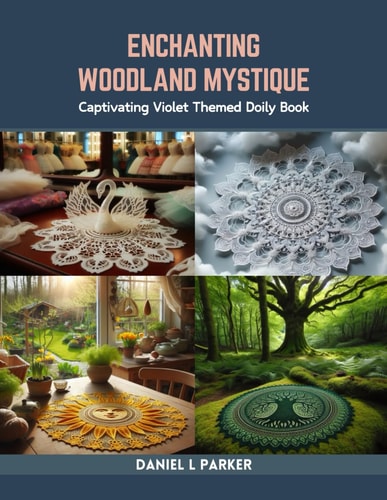 Enchanting Woodland Mystique Captivating Violet Themed Doily Book