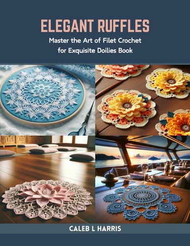 Elegant Ruffles Master the Art of Filet Crochet for Exquisite Doilies Book