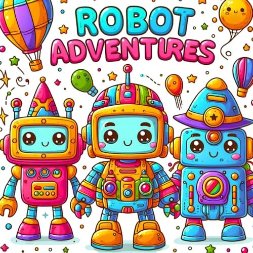 Robot Adventures Fun and Easy Robot Coloring Book for Kids