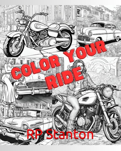 Color Your Ride Adult Coloring Book