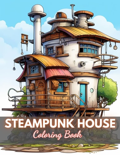 Steampunk House Coloring Book 100+ New Designs for All Ages