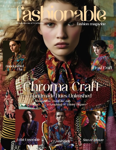 Fashionable Magazine Chroma Craft - Handmade Hues Unleashed.: Chroma Craft: Weave Your Wardrobe with a Symphony of Winter Elegance