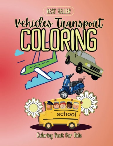 Vehicles Transport Coloring Book