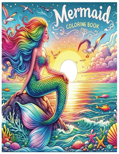 Mermaid Anime Girls Coloring Book 55 Cute Anime for Adult and Kids Adorable Kawaii Mermaid Coloring Page for Anxiety, Stress Relief, and Mindfulness: A Journey Through Underwater Fantasy