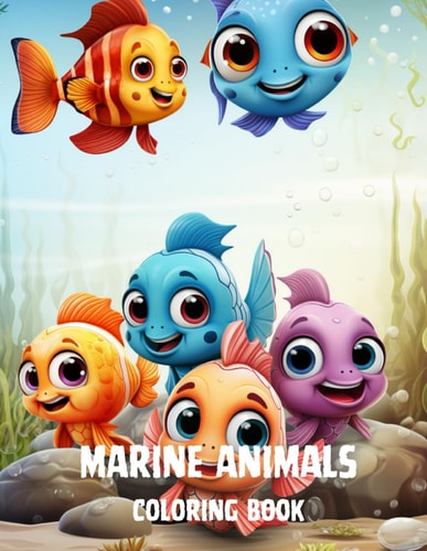 Marine Animals Coloring Books Marine Criatures Coloring Books for Kids