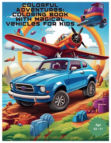 Colorful Adventures Coloring Book with Magical Vehicles for Kids