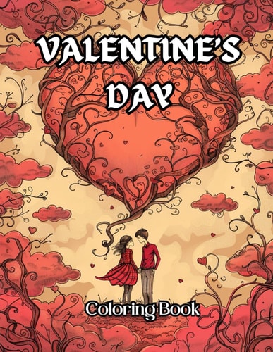 Valentine's Day Coloring Book 40 Charming Illustrations