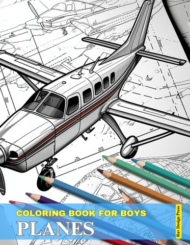 Planes Coloring Book for Boys