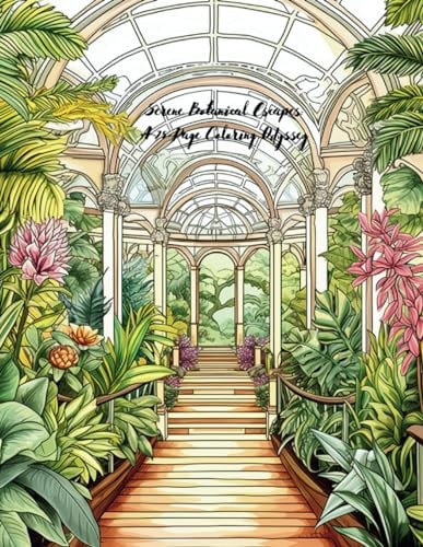 Serene Botanical Escapes A 75-Page Coloring Odyssey