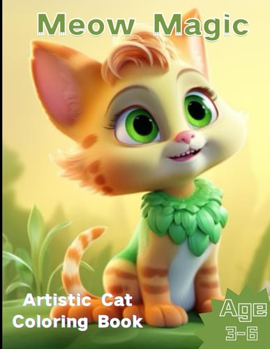 Meow Magic Artistic Cat - Whimsical Feline Creativity for Kids