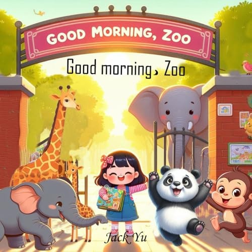 Good Morning，zoo Good Morning, Giant Panda, Monkey, Elephant, Giraffe, Zebra, Antelope, Koala.