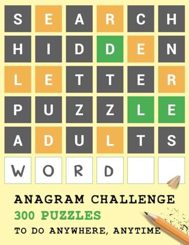 Anagram Challenge with 300 Puzzles to Do Anywhere, Anytime Word Scramble Books for Adults, Part 1