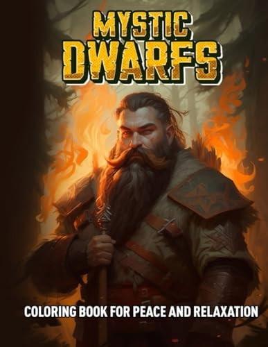 Mystic Dwarfs Stress Relief Coloring Book