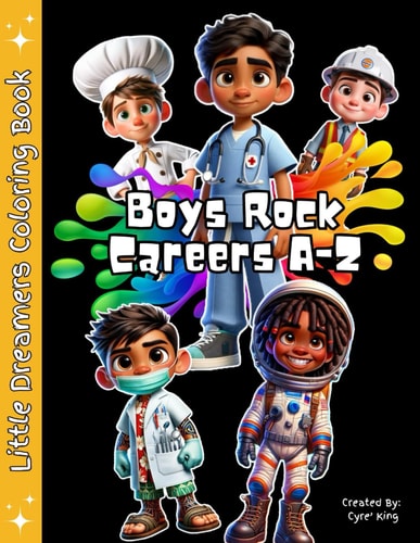 Boys Rock Careers A-Z Coloring Book