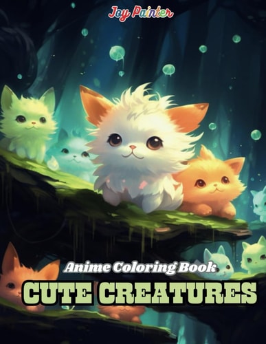 Anime Coloring Book Cute Creatures: Mystical Manga Moments