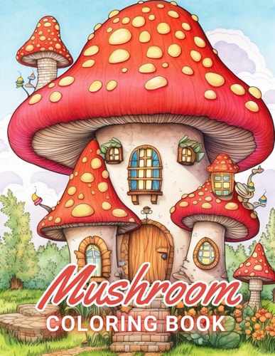 Mushroom Coloring Book For Adults 100+ Amazing Coloring Pages for All Ages