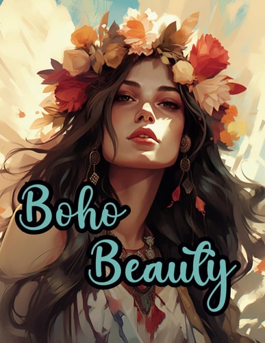 Boho Beauty A Coloring Book Celebrating Bohemian Charm.