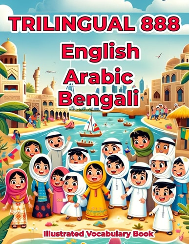 Trilingual 888 English Arabic Bengali Illustrated Vocabulary Book Colorful Edition